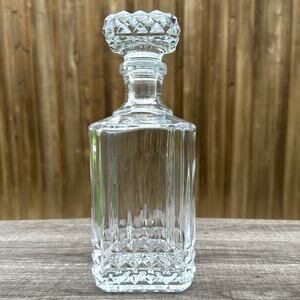 Cristal d'Arques France Tuileries Villandry Square Whiskey Decanter 1970's
